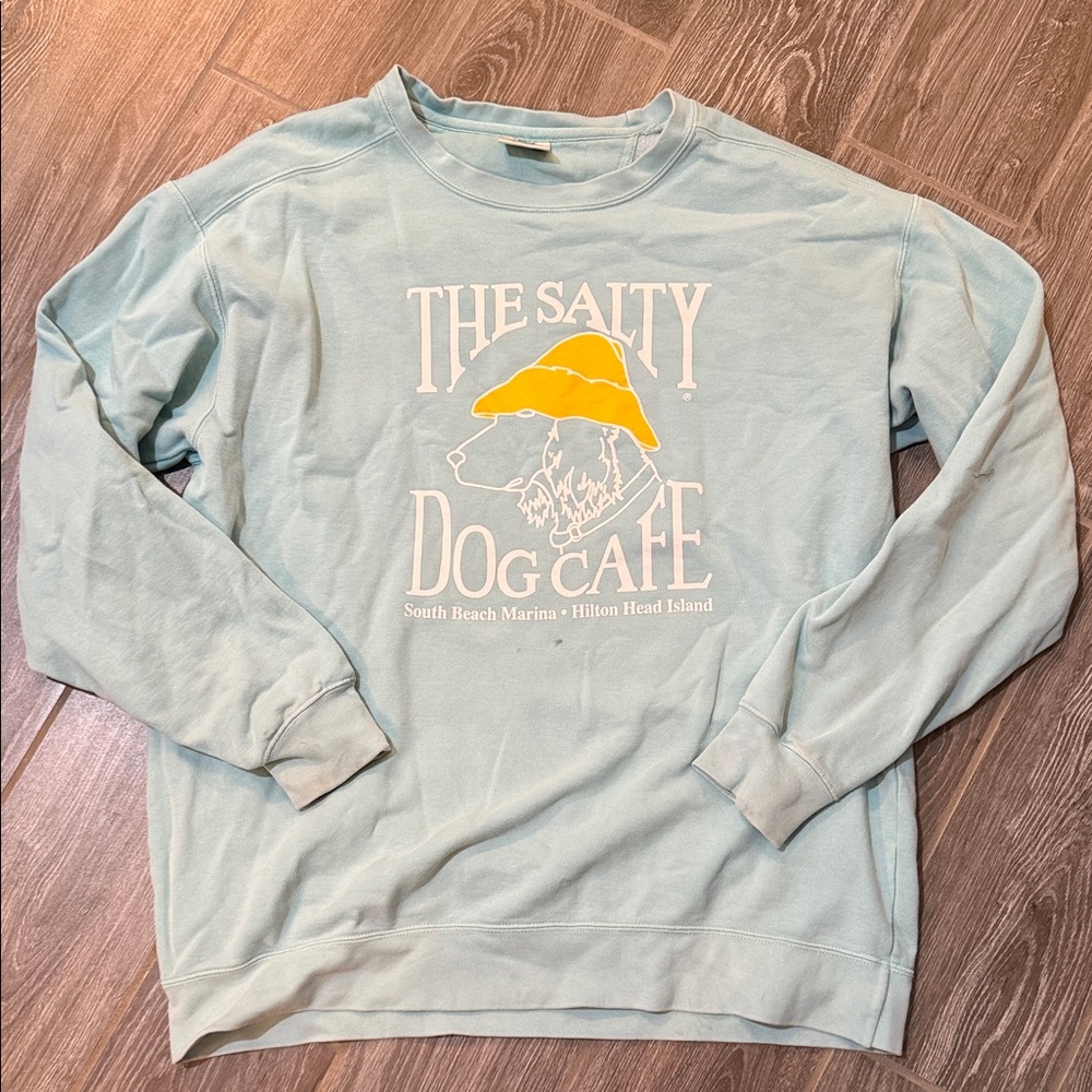Salty dog sea mist green/Blue Crewneck sweatshirt size large